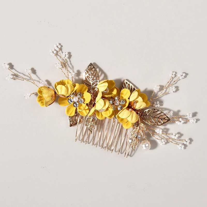 Pruudi pulmapeakate Sinine Lilla Roosa Valge Väike Värske Insert Kamm Juuksekamm Tüdrukutele Pruutneitsi Juukseaksessuaarid Peakate.