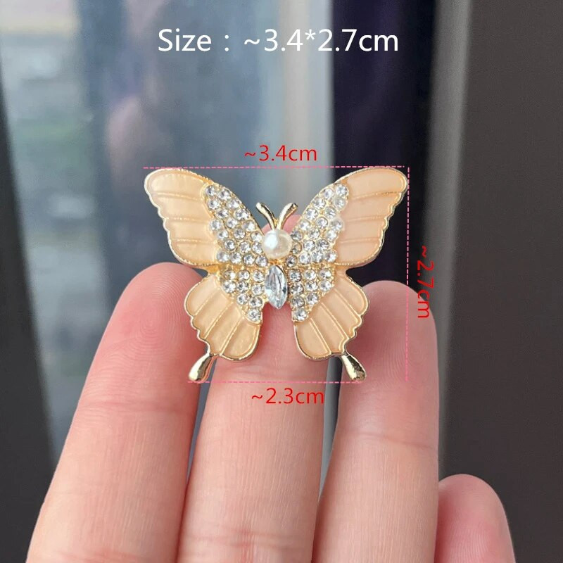 Crystal Butterfly Piespraudes Dzīvnieku Rhinestone Brošas Piespraudes Modes Uzvalku Aksesuāri Sieviešu Korsāžas Apģērbi Rotaslietas Dāvanas Jaunas Izpārdošanas