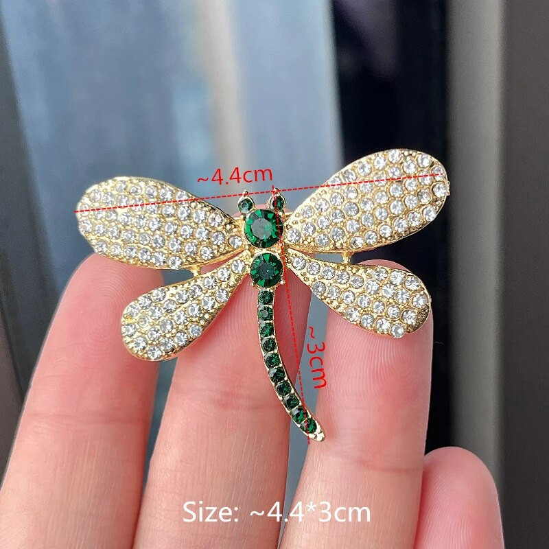 Vintage Dragonfly prossid naistele Mood Crystal Pross Pross Pin Kleit Mantel Aksessuaarid Armsad Loomade Ehted Kingitused 2023 Uus