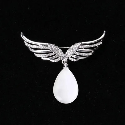 Uued Crystal Angel Wings Pross Pins Opal Water Drop Prossid Naistele Klassikalised Ehted Riietusnõelad Aksessuaarid Peokink