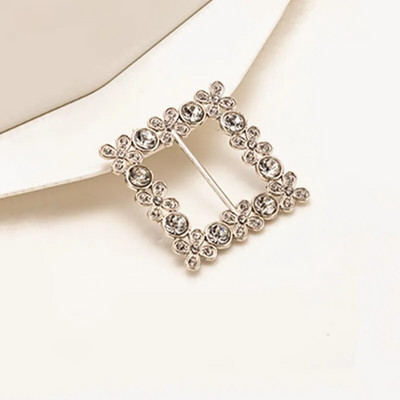 Crystal Flower Pross Pin talje nurk nupp T-särk ruudukujuline sõlmitud pandla mood kivist sall pandla hulgimüük naine