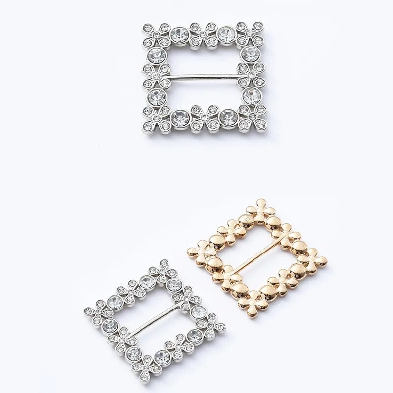 Crystal Flower Pross Pin talje nurk nupp T-särk ruudukujuline sõlmitud pandla mood kivist sall pandla hulgimüük naine