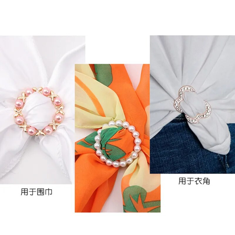 Crystal Flower Pross Pin talje nurk nupp T-särk ruudukujuline sõlmitud pandla mood kivist sall pandla hulgimüük naine