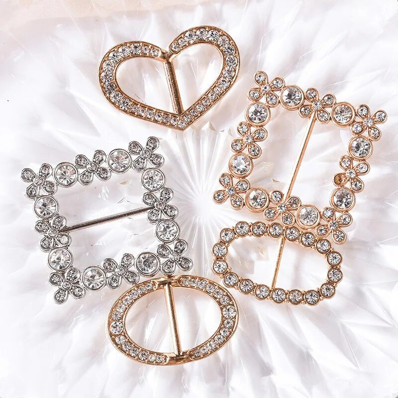 Crystal Flower Pross Pin talje nurk nupp T-särk ruudukujuline sõlmitud pandla mood kivist sall pandla hulgimüük naine