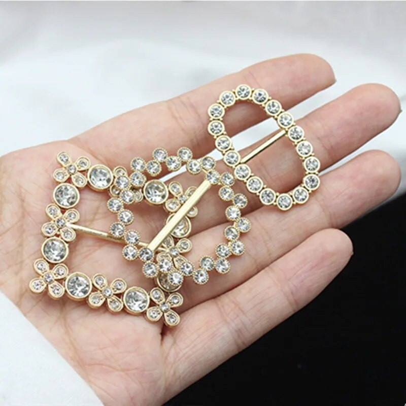 Crystal Flower Pross Pin talje nurk nupp T-särk ruudukujuline sõlmitud pandla mood kivist sall pandla hulgimüük naine