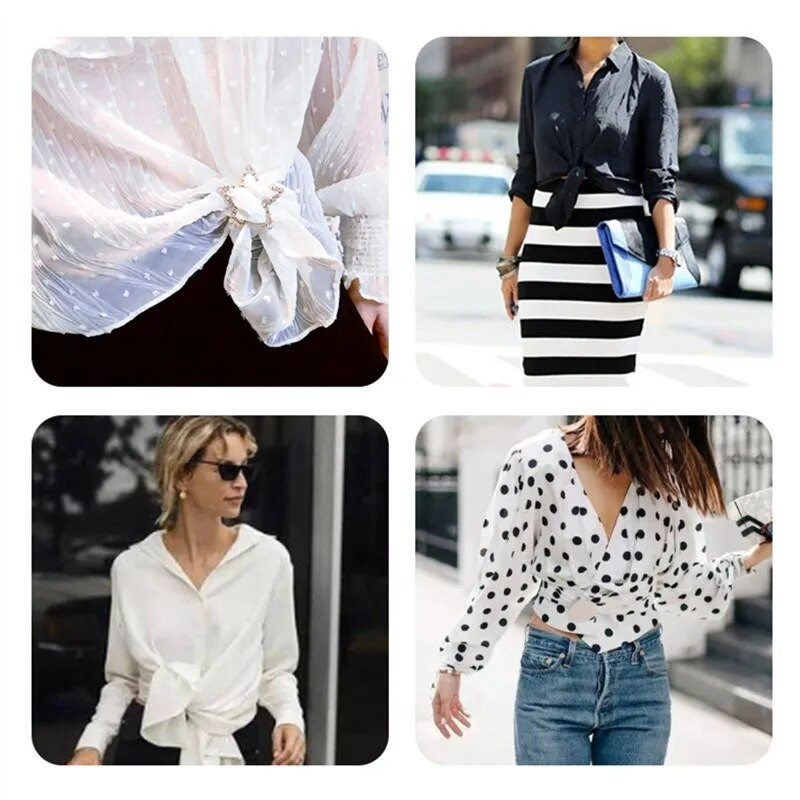 Crystal Flower Pross Pin talje nurk nupp T-särk ruudukujuline sõlmitud pandla mood kivist sall pandla hulgimüük naine