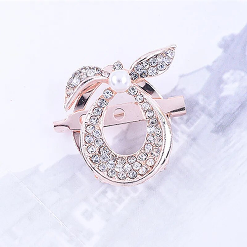 Fashion Woman Dual Purpose Κρυστάλλινες καρφίτσες Απομίμηση Μαργαριταρένια Καρφίτσα Στρας για Νυφικό Κλιπ Κλιπ Κασκόλ με αγκράφα