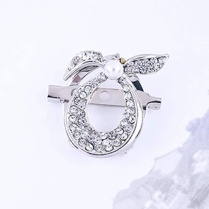 Fashion Woman Dual Purpose Κρυστάλλινες καρφίτσες Απομίμηση Μαργαριταρένια Καρφίτσα Στρας για Νυφικό Κλιπ Κλιπ Κασκόλ με αγκράφα