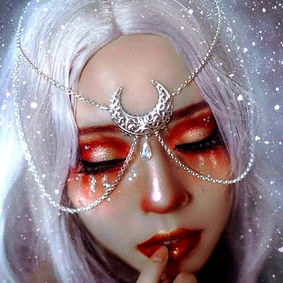 Modes līgavu kāzu matu rotaslietas aksesuāri sievietēm Indijas boho pērļu imitācijas galvas ķēde galvas daļa Bijoux Femme