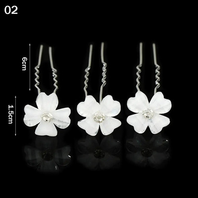 20 tk U-kujuline pin Metal Barrette Clip Pruudi juuksenõelad Rhinestone Pearl Naiste juuste aksessuaarid Pulmasoengu kujundamise tööriistad