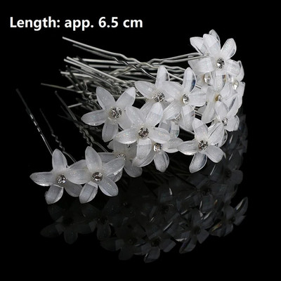 20 tk U-kujuline pin Metal Barrette Clip Pruudi juuksenõelad Rhinestone Pearl Naiste juuste aksessuaarid Pulmasoengu kujundamise tööriistad