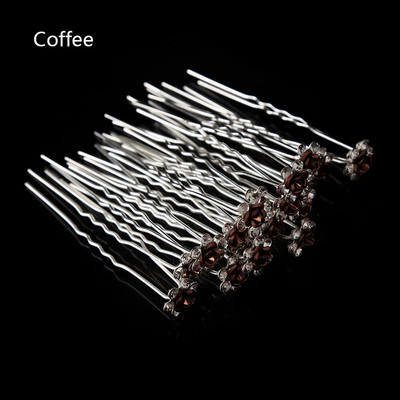 20 tk U-kujuline pin Metal Barrette Clip Pruudi juuksenõelad Rhinestone Pearl Naiste juuste aksessuaarid Pulmasoengu kujundamise tööriistad