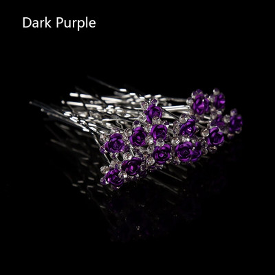 20 tk U-kujuline pin Metal Barrette Clip Pruudi juuksenõelad Rhinestone Pearl Naiste juuste aksessuaarid Pulmasoengu kujundamise tööriistad