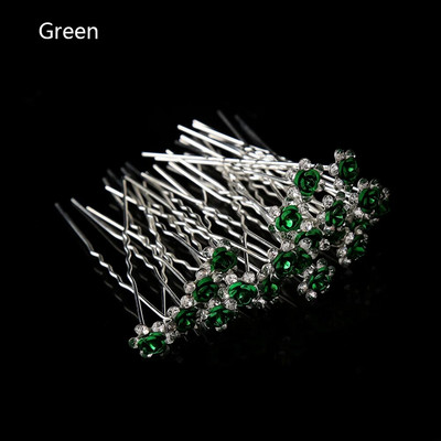 20 tk U-kujuline pin Metal Barrette Clip Pruudi juuksenõelad Rhinestone Pearl Naiste juuste aksessuaarid Pulmasoengu kujundamise tööriistad