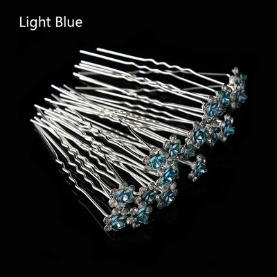 20 tk U-kujuline pin Metal Barrette Clip Pruudi juuksenõelad Rhinestone Pearl Naiste juuste aksessuaarid Pulmasoengu kujundamise tööriistad