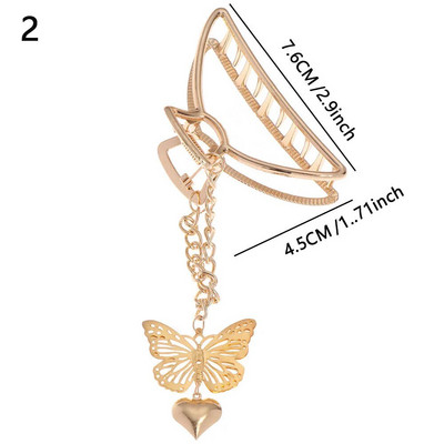 Kuum uus Korea õõnes liblikas tups Juuksenõel Naiste Tüdruk Vintage metallist Kuldne Värv Clip Ehted Styling Tool Aksessuaarid