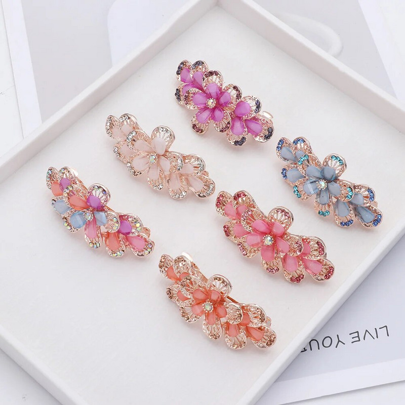 1 tk Naiste tüdrukute kristalllill, liblikas, paabulinnu juukseklambrid vintage kivist juuksenõelad peakatted, tüdrukute juuste aksessuaar