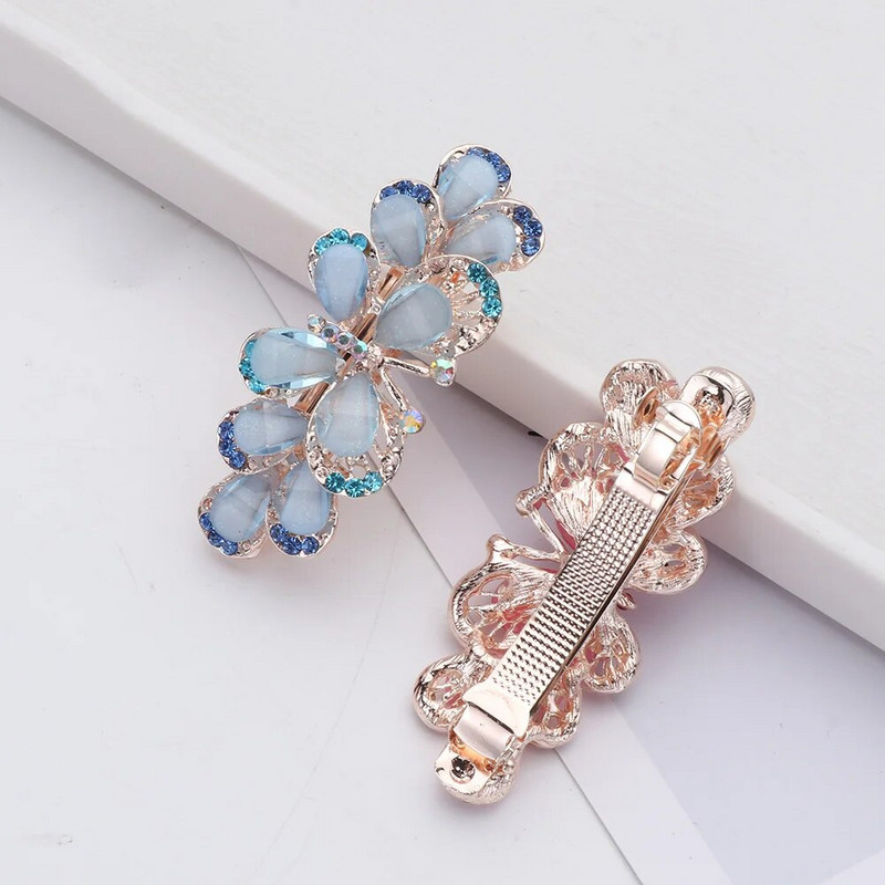 1 tk Naiste tüdrukute kristalllill, liblikas, paabulinnu juukseklambrid vintage kivist juuksenõelad peakatted, tüdrukute juuste aksessuaar