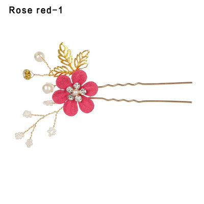 Mood Luksuslikud Sinised Lilled Juuksekammid Peakate Ball Pruudi pulm Juukseaksessuaarid Kuldlehed Juukseehted Juuksenõelad