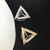 Kolmnurksed prossid Rhinestone`ist siidist sall Pross Ehted Aksessuaarid Sall Rõngas Klambrihoidja Tritsükliline Sall Pandla Naistele Kingitused