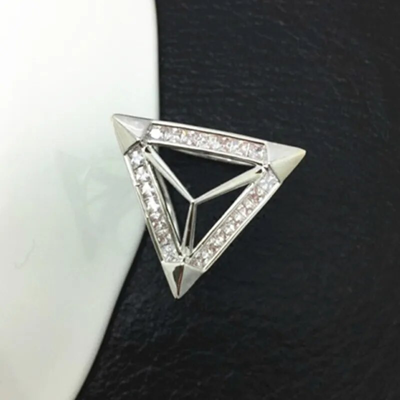 Kolmnurksed prossid Rhinestone`ist siidist sall Pross Ehted Aksessuaarid Sall Rõngas Klambrihoidja Tritsükliline Sall Pandla Naistele Kingitused