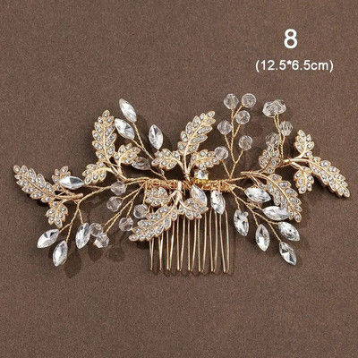 Kristāla galvas lentes Kāzu pērļu matu aksesuāri Matu lente Roku darbs Matu Dekors Rhinestone Galvas Valkā Matu Ornaments Līgavu Meitenēm