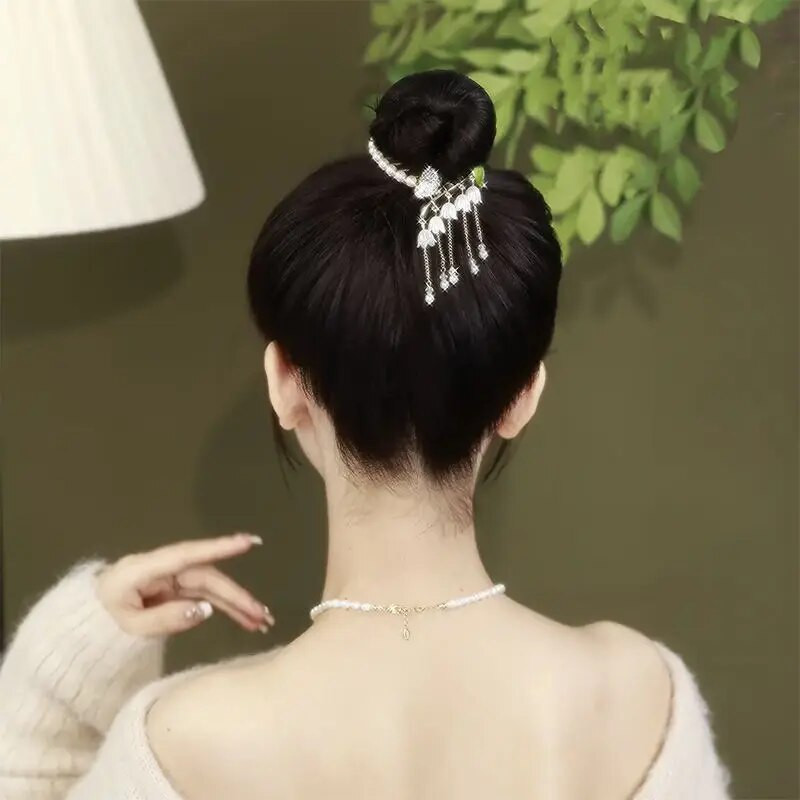 Κινεζική Gufeng Flower Orchid Tassel Hair Clip Headdress Hair Claw Tassel Hair Clip Clip Women Ponytail Holder