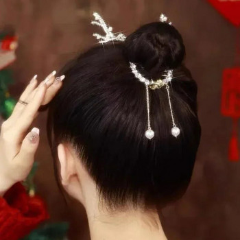 2023 Нова Коледа Milu Horn Tassel Horsetail Buckle Щипка за коса Южна Корея Сладка щипка за коса Задна пан Щипка за коса Шапки Бижута за коса