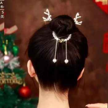 2023 Нова Коледа Milu Horn Tassel Horsetail Buckle Щипка за коса Южна Корея Сладка щипка за коса Задна пан Щипка за коса Шапки Бижута за коса