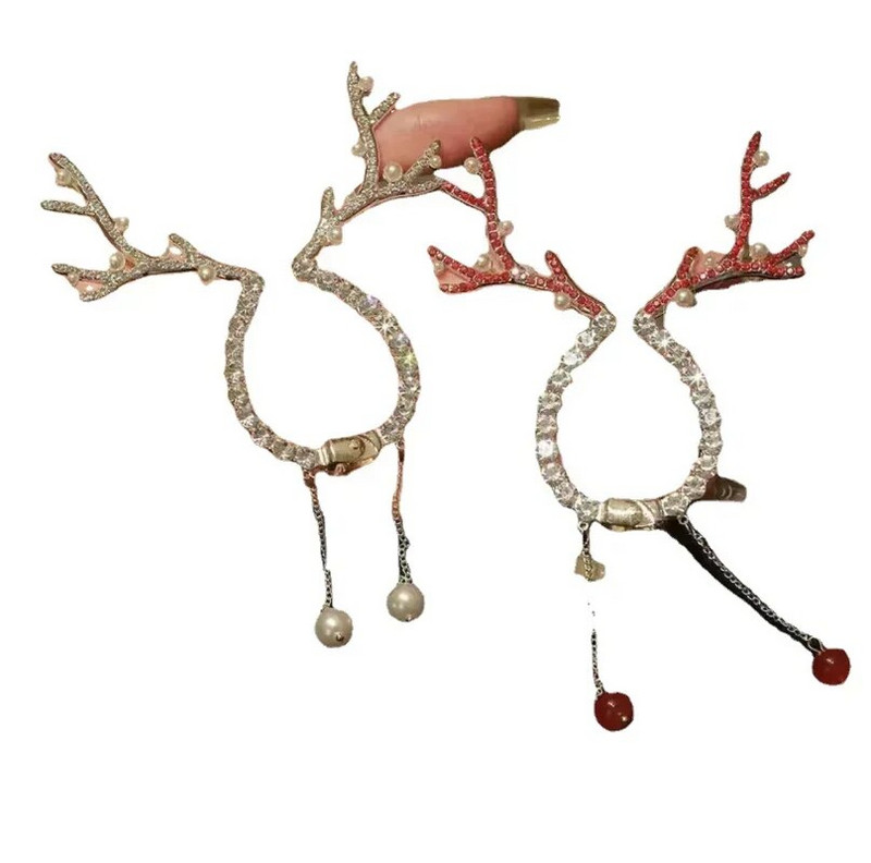 2023. aasta uued jõulud Milu Sarv Tutt Hobune Pandlaga Juuksenõel Lõuna-Korea Armas Juukseklamber Tagumine Juukseklamber Peakate Juukseehted