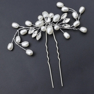 Korea pärlikividest juuksenõel Juukseviin Viinapuu Valge Lillega Pulmad Pruudi peakate Juuksekamm Peapael Retro võlu Peakatted Ehted