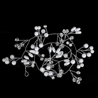 Korea pärlikividest juuksenõel Juukseviin Viinapuu Valge Lillega Pulmad Pruudi peakate Juuksekamm Peapael Retro võlu Peakatted Ehted