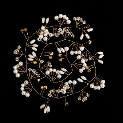 Korea pärlikividest juuksenõel Juukseviin Viinapuu Valge Lillega Pulmad Pruudi peakate Juuksekamm Peapael Retro võlu Peakatted Ehted