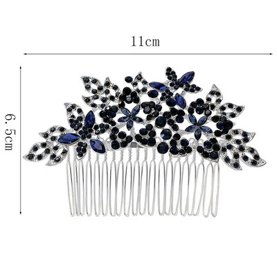 Long Luxury Crystal Leaf Pruudi peakate lillepärliga pulmajuuksekammid naistele Aksessuaarid Tüdrukute peakate