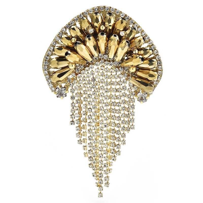 Wuli&baby ručno rađeni broševi s meduzama za žene Unisex 2-bojna svjetlucava kićanka uredski broš igla za zabavu s morskim životinjama Pokloni