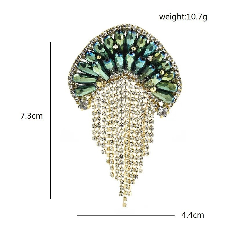 Wuli&baby ručno rađeni broševi s meduzama za žene Unisex 2-bojna svjetlucava kićanka uredski broš igla za zabavu s morskim životinjama Pokloni