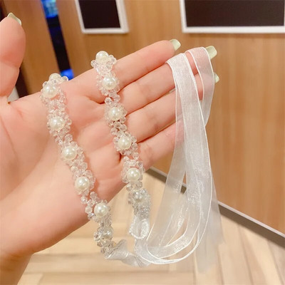 Bentiță de lux cu perle mari pentru femei, fete, bentițe pentru păr, benzi simple pentru cerc de păr, accesorii pentru bijuterii pentru păr de mireasă.