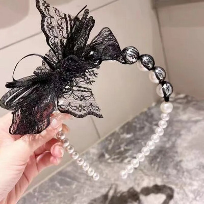 Bentiță de lux cu perle mari pentru femei, fete, bentițe pentru păr, benzi simple pentru cerc de păr, accesorii pentru bijuterii pentru păr de mireasă.