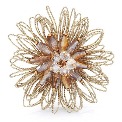 Wuli&baby ručno rađeni broševi od kristalnog cvijeća za žene dame 3-bojni cvjetni uredski broš za zabavu Pokloni