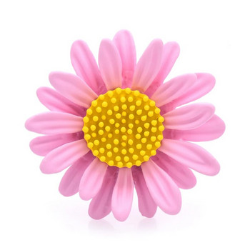 Wuli&baby 6-цветни брошки с цветя на маргаритки за жени Унисекс емайл Лятна красота Слънчогледово парти Офис брошка Игли Подаръци