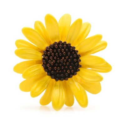 Wuli&baby 6-värvilised Daisy Flower prossid naistele Unisex emailiga Summer Beauty Sunflower Party Office Prossinõelad Kingitused