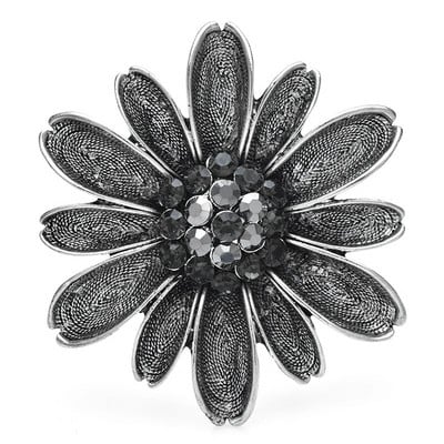 Wuli&baby lielas vintage margrietiņu ziedu saktas Sievietēm Unisex 3 krāsu Skaisti Rhinestone Augi Ballīte Biroja saktas piespraudes Dāvanas