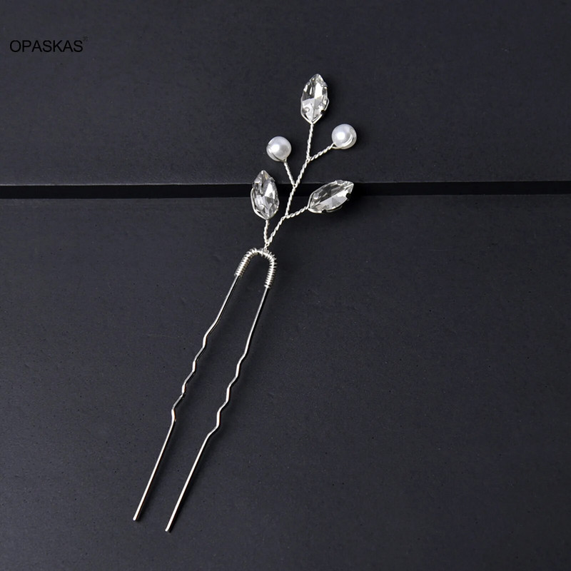 4/6 komada Ukosnice u obliku slova U Vjenčani nakit za kosu Biserni kristali Kosa za kosu Vilica Modne svadbene tijare Ukrasi za glavu za djevojke