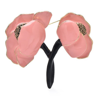 Wuli&baby võluvad lilled, prossid, nööpnõelad naistele, 3-värvilised emailiga sobivad lillepeenõelad, kontoriprossinõelad, kingitused