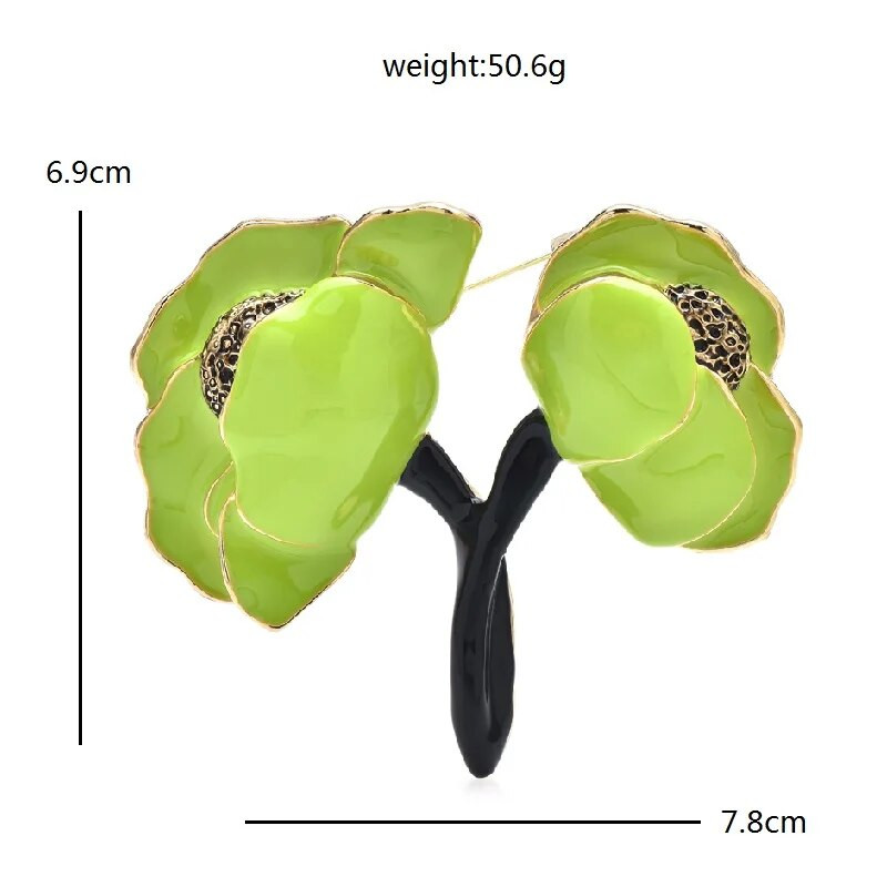 Wuli&baby võluvad lilled, prossid, nööpnõelad naistele, 3-värvilised emailiga sobivad lillepeenõelad, kontoriprossinõelad, kingitused