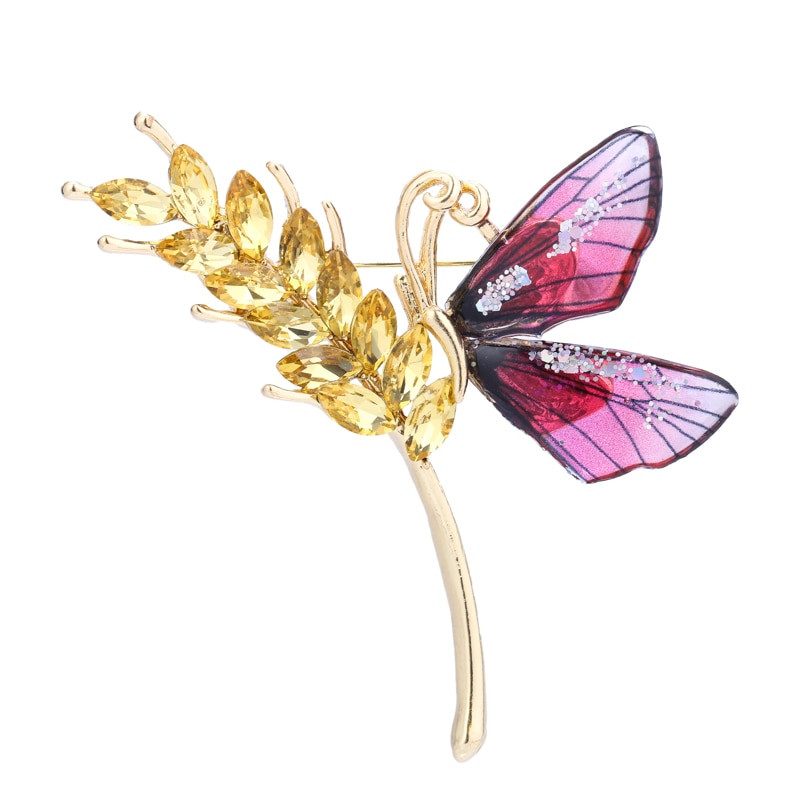 Wuli&baby Butterfly Nisu naiste prossid, 3 värvi putukapeo prossid, nööpnõelad, ehted, kingitus