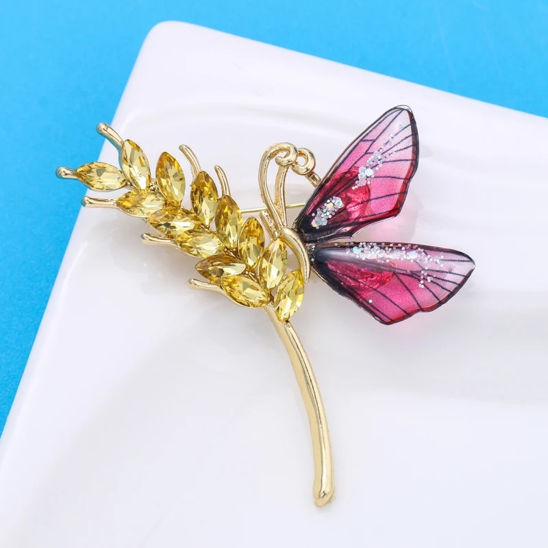 Wuli&baby Butterfly Nisu naiste prossid, 3 värvi putukapeo prossid, nööpnõelad, ehted, kingitus