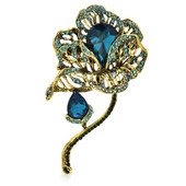 Wuli&baby kristāla ūdenspilienu ziedu saktas sievietēm 3 krāsu Skaisti skaistumkopšanas augi Biroja ballīšu piespraude Dāvanas