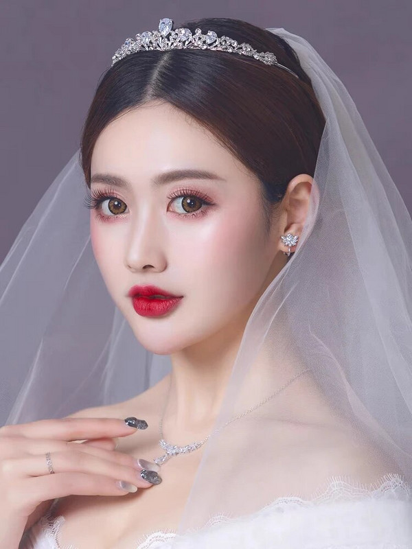 Τιάρες γάμου Marrige Αξεσουάρ μαλλιών για γυναίκες Μπαρόκ στέμμα γυαλιστερό στρας Κεφαλόπουλα Νυφικά γοητευτικά κοσμήματα για τα μαλλιά διάδημα