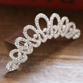 Bride Wedding Party Princess Crown Rhinestone Αξεσουάρ μαλλιών για γυναίκες Κορίτσια Tiara Crown Ασημί Χρώμα Μόδα Μαλλιά Κοσμήματα